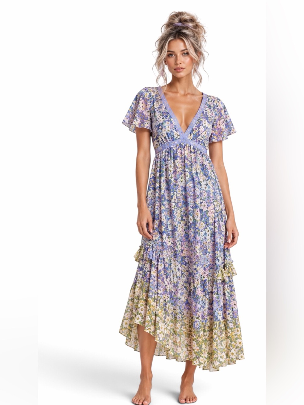Anthropologie – Romerio Sleep Jumpsuit – Floral Wide Leg – Multicolor – Sz. XS